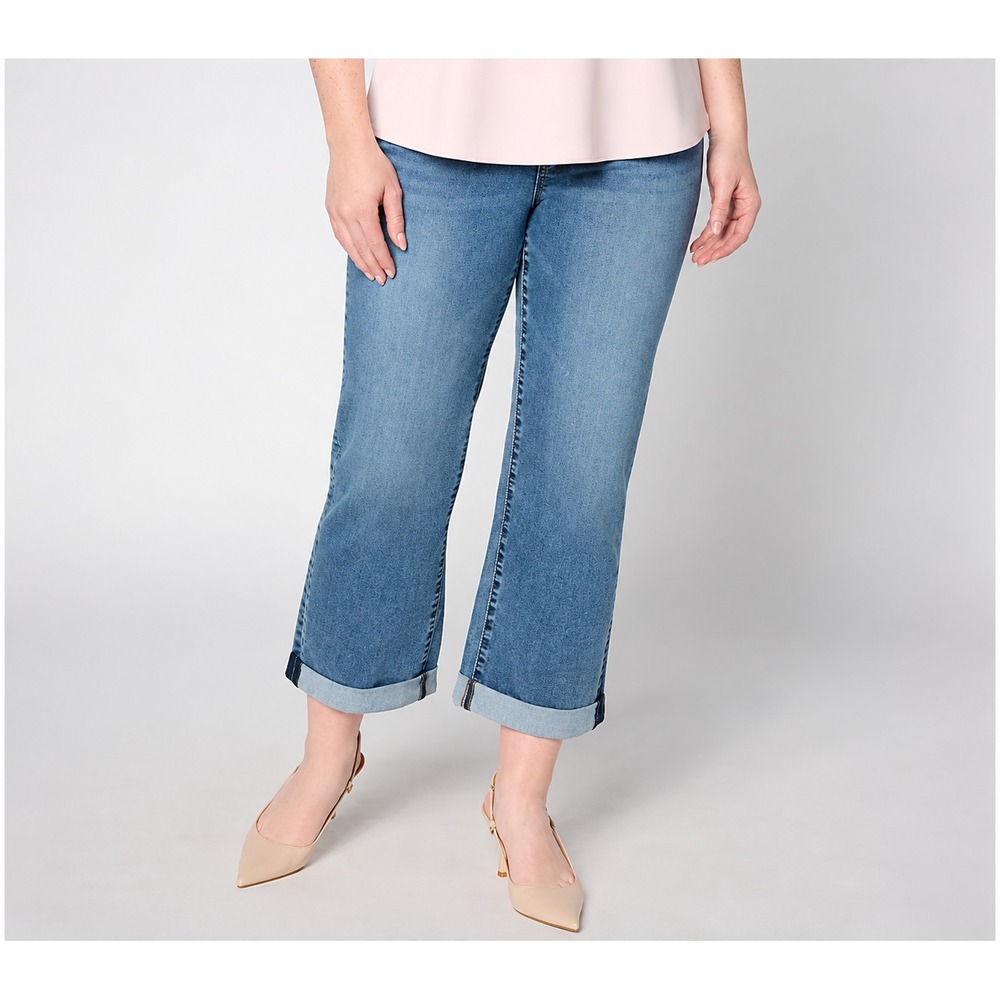 NYDJ Tall Cool Embrace Bailey Relaxed Straight Leg Crop Jeans Secret Hollow: T6